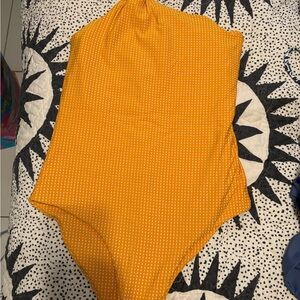 Maheli heli Orange Halter Neck one piece swim